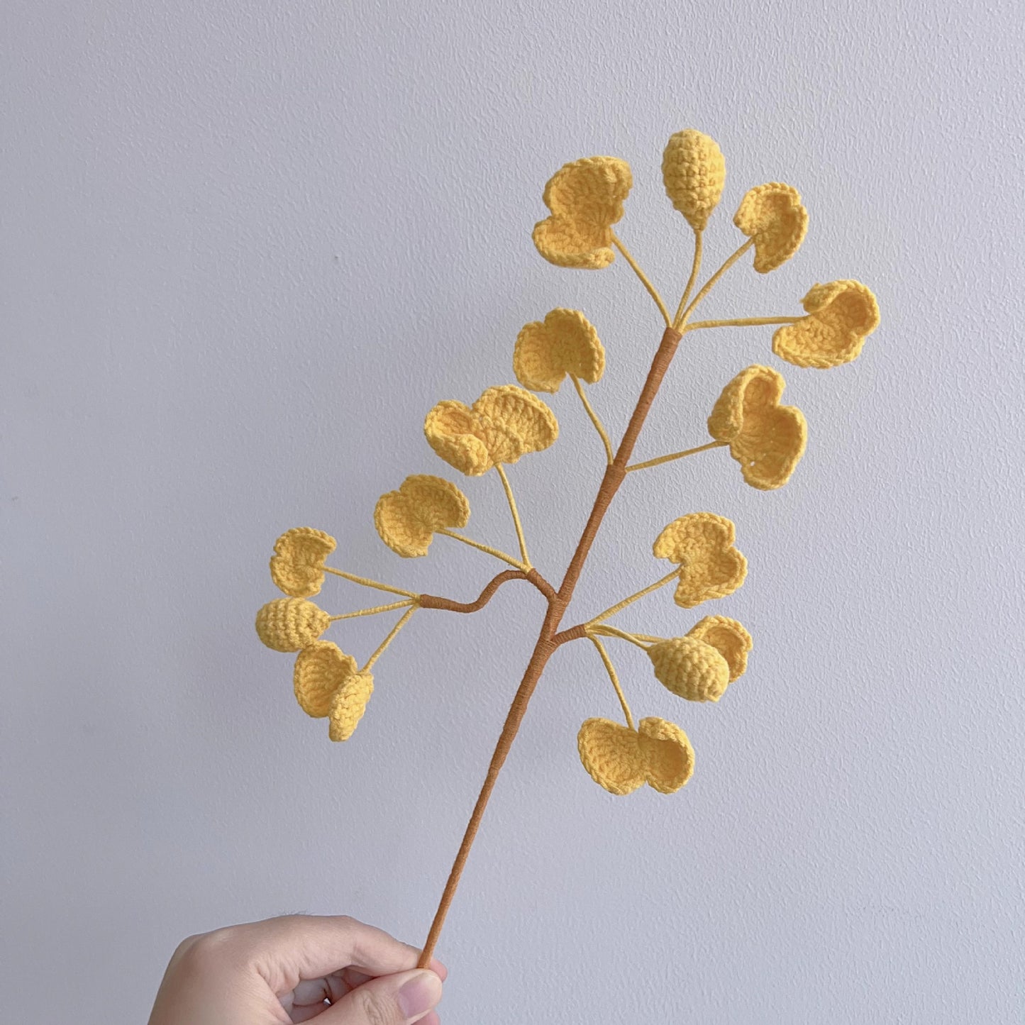 Hand-crocheted Multicolored Leaves, Ideal for DIY Bouquet Creations