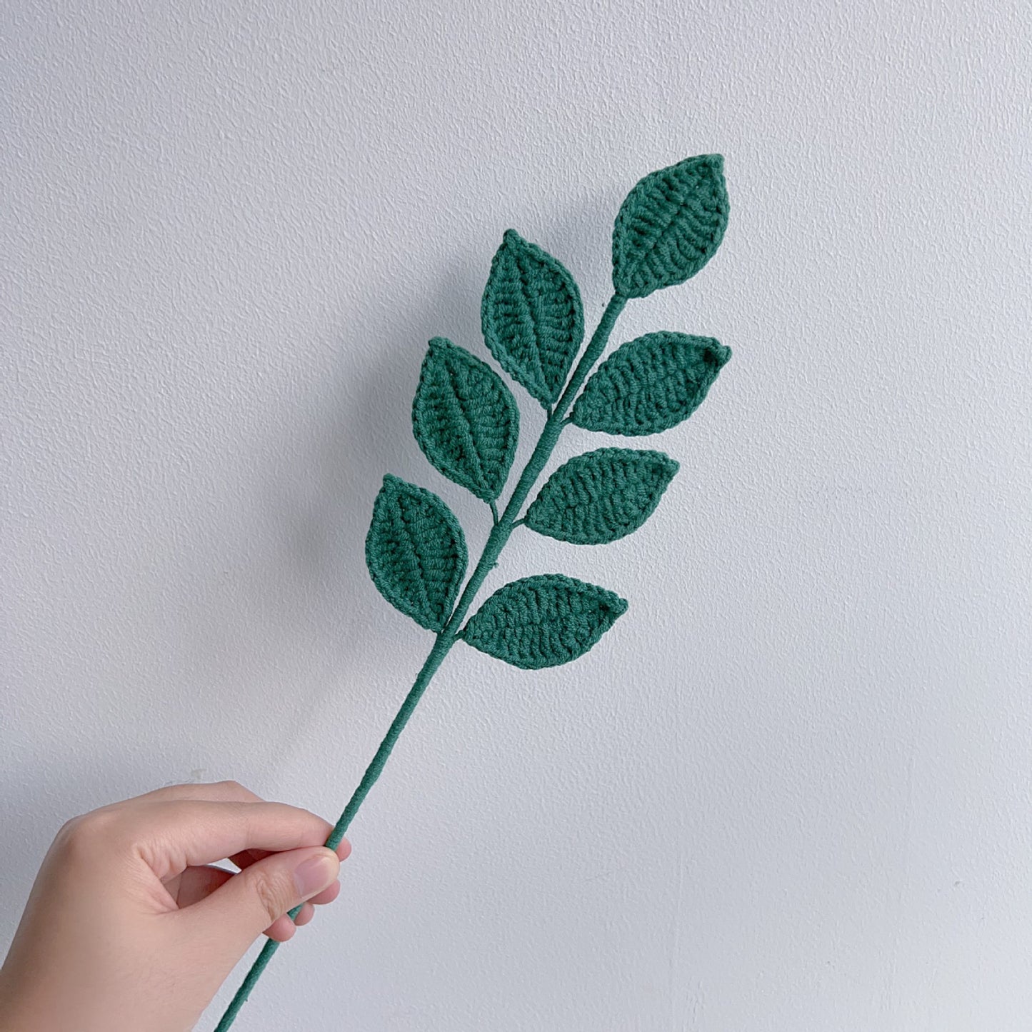 Hand-crocheted Multicolored Leaves, Ideal for DIY Bouquet Creations