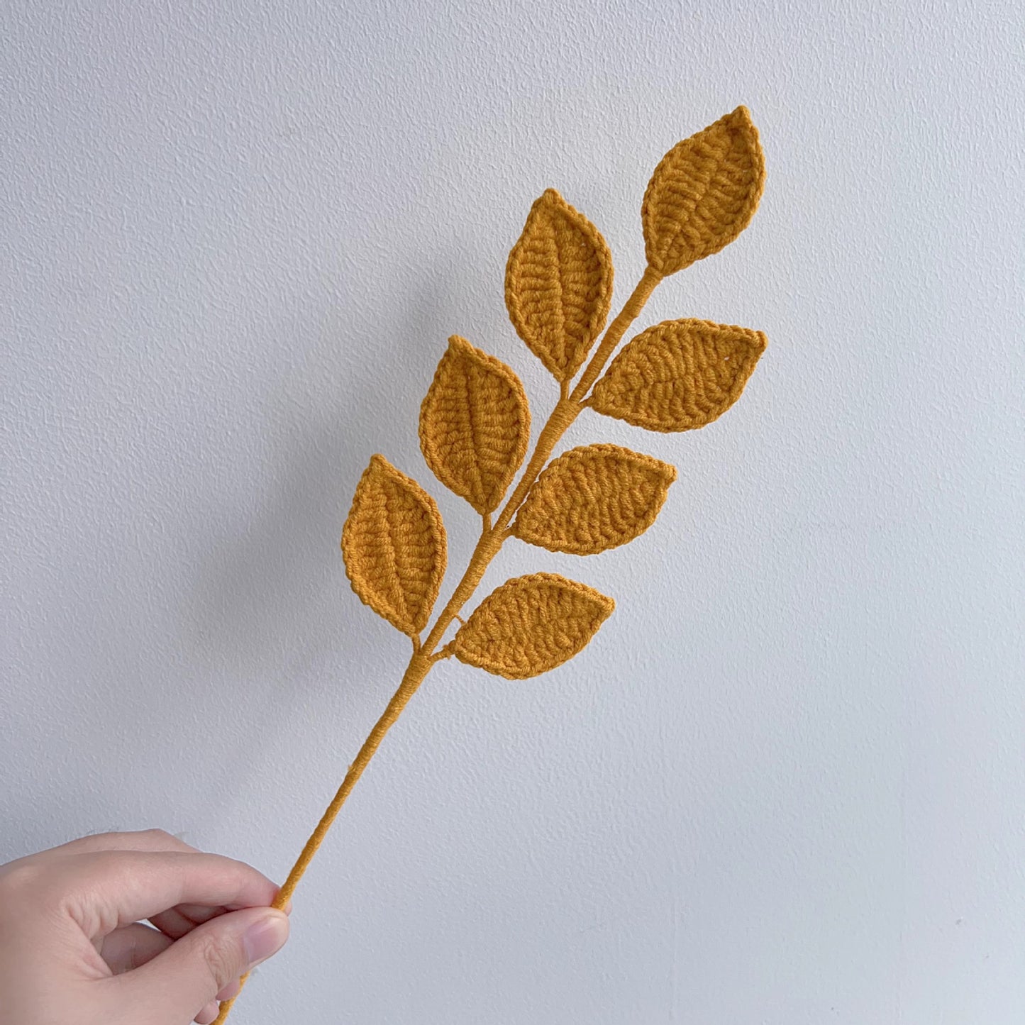 Hand-crocheted Multicolored Leaves, Ideal for DIY Bouquet Creations