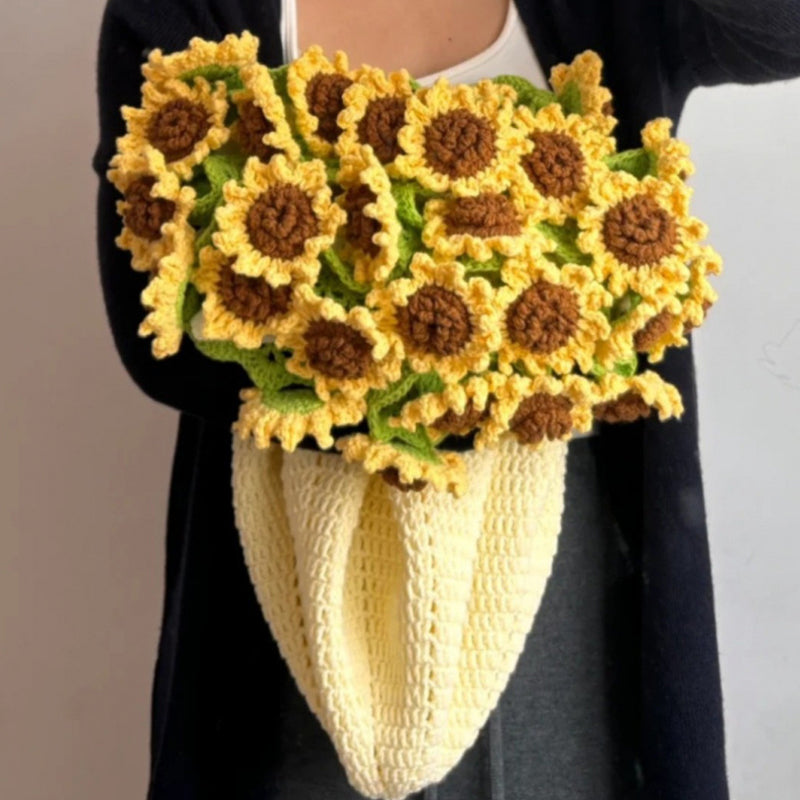 Hand-crocheted Blanket Embellished with Lily of the Valley
