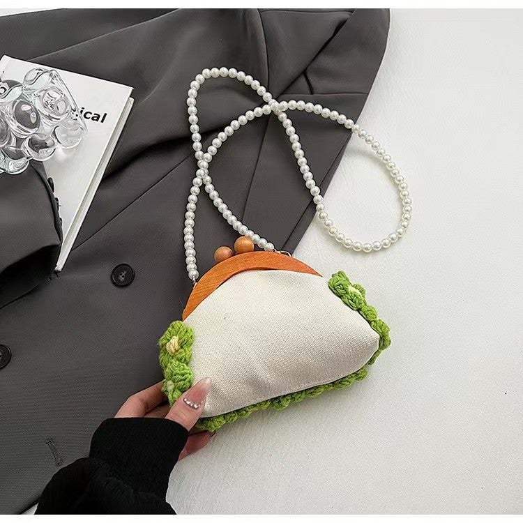 Handmade Crochet Clutch Bags with Wooden Frames
