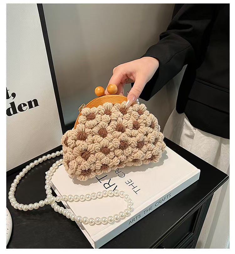 Handmade Crochet Clutch Bags with Wooden Frames
