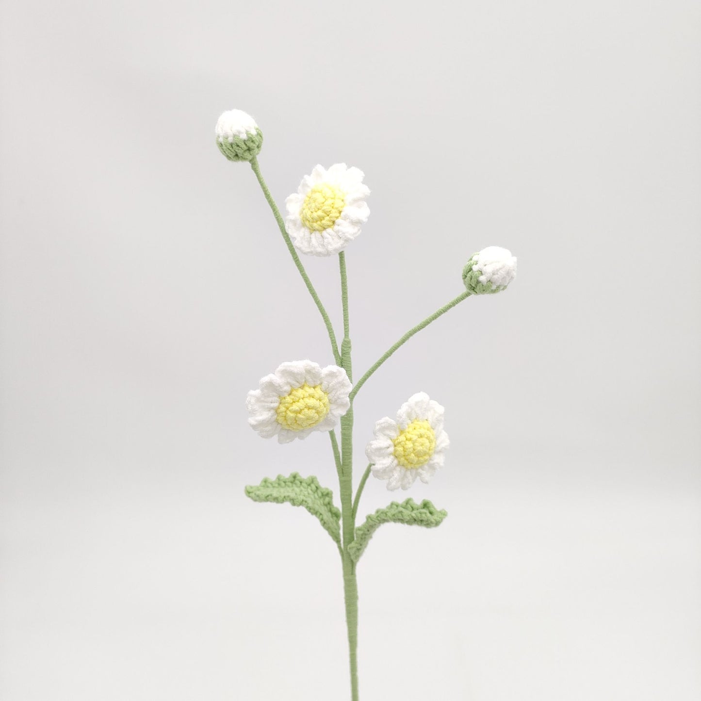 Margherita multicolore lavorata all'uncinetto a mano. Un piccolo fiore luminoso che illumina la vita.