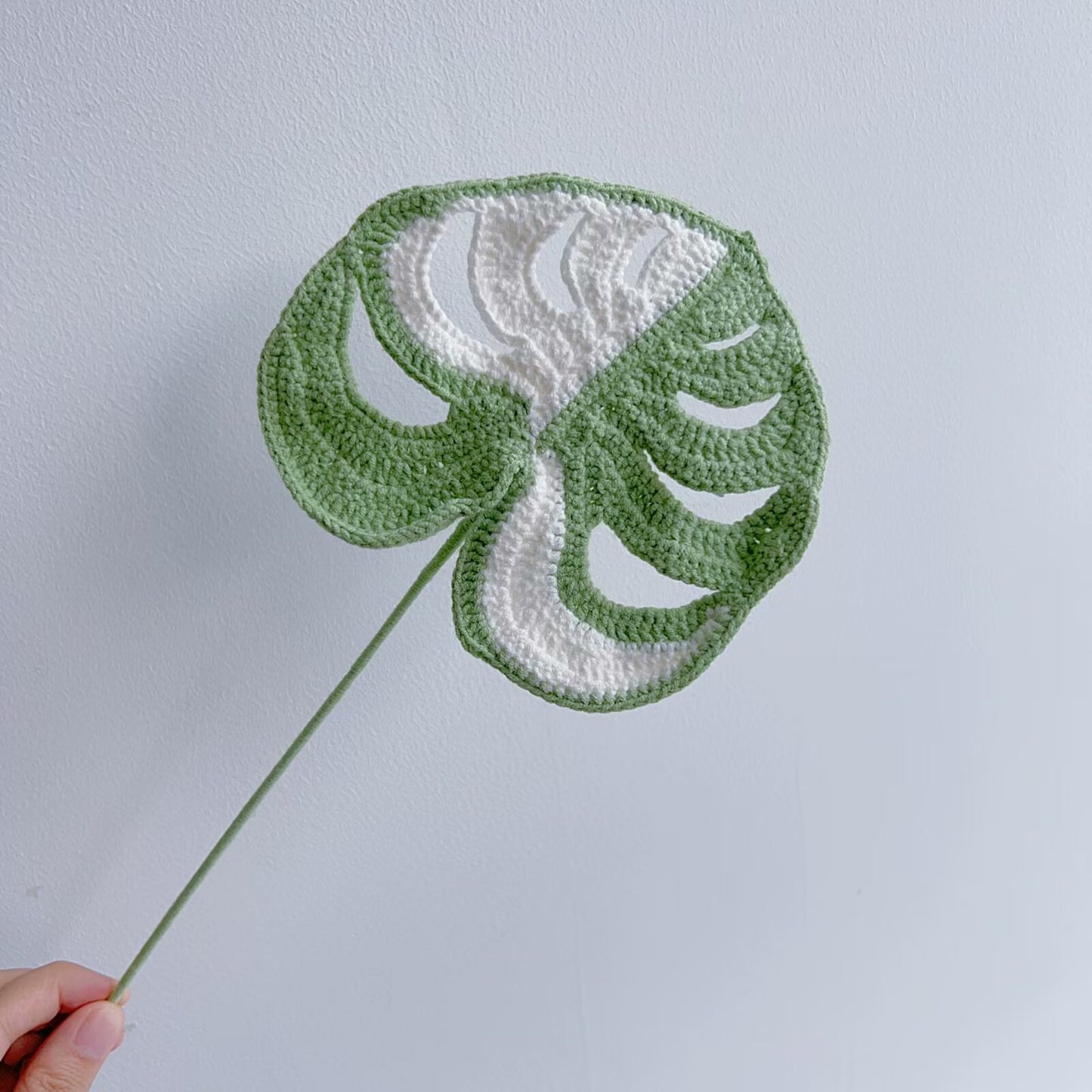 Hand-crocheted Multicolored Leaves, Ideal for DIY Bouquet Creations