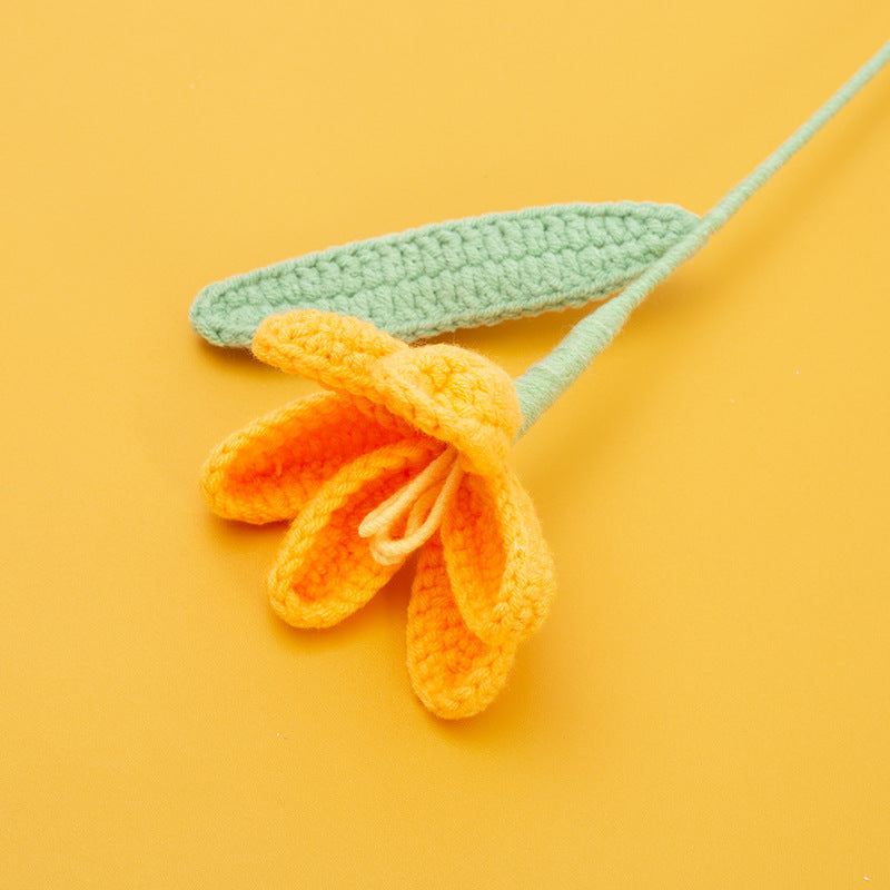 Exquisite Hand-Crocheted Tulip Flower