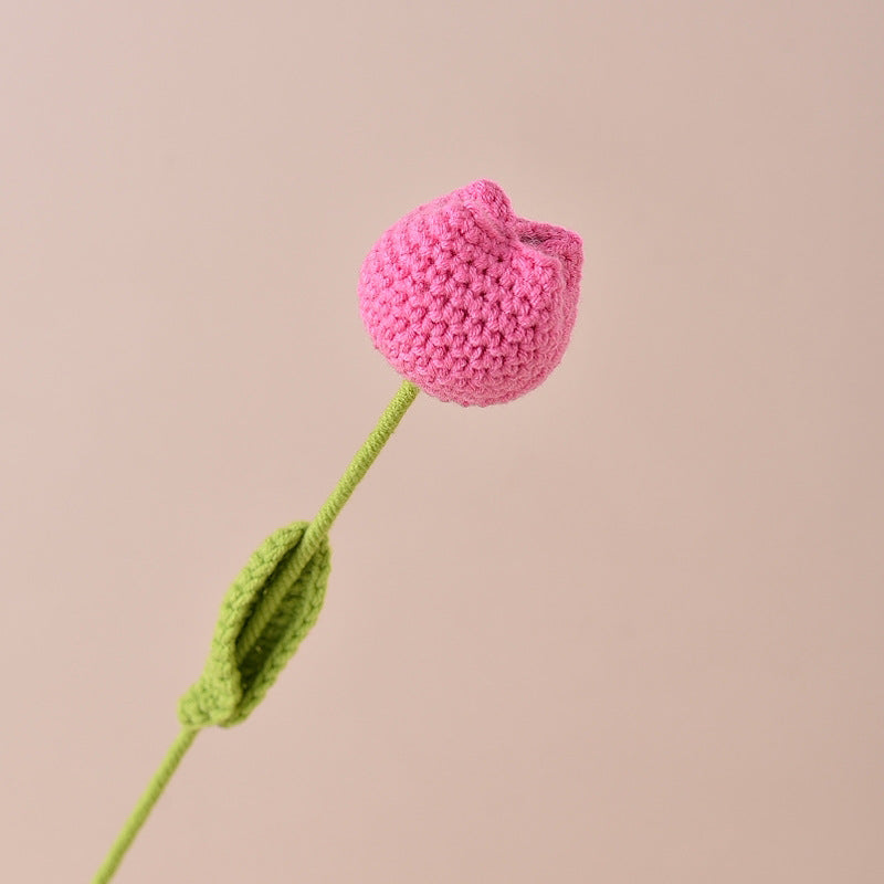 Hand-Crocheted Single Tulip Flower