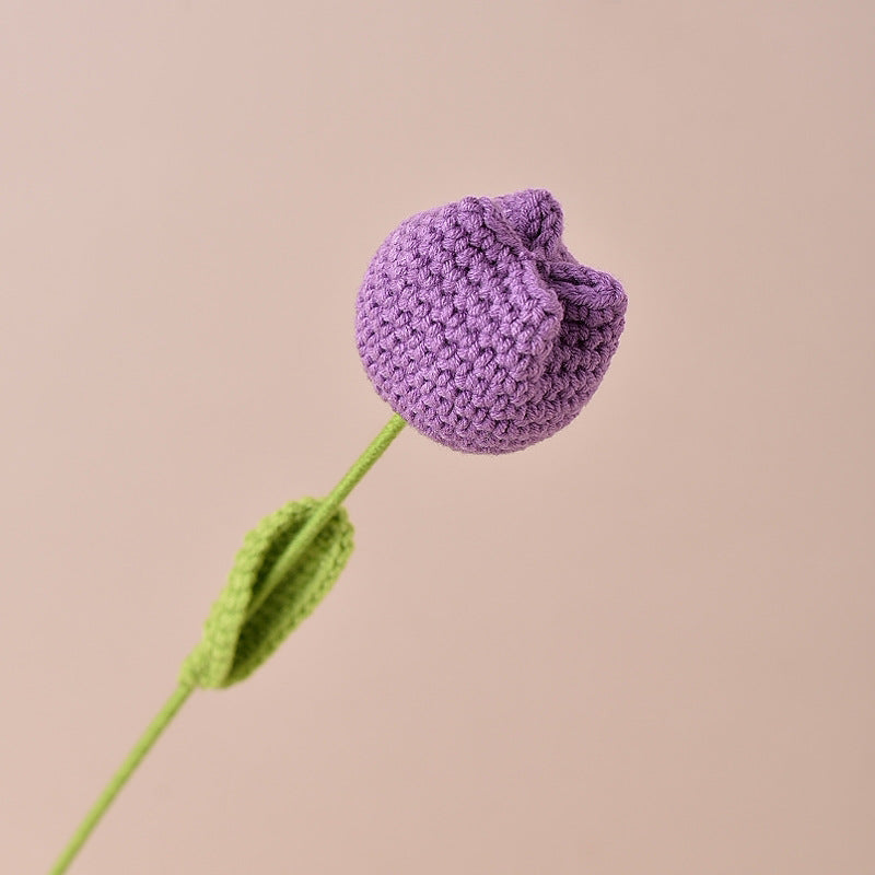 Hand-Crocheted Single Tulip Flower