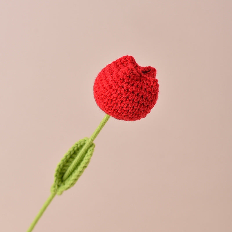 Hand-Crocheted Single Tulip Flower