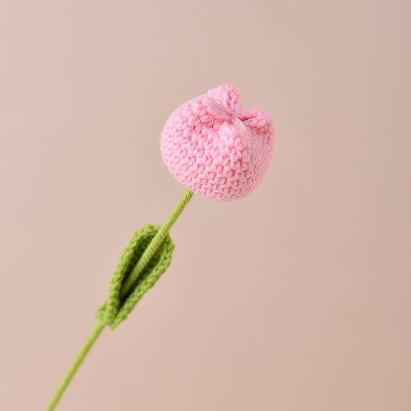 Hand-Crocheted Single Tulip Flower